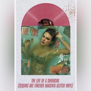 The Life of a Showgirl Sequins are Forever Magenta Glitter Vinyl